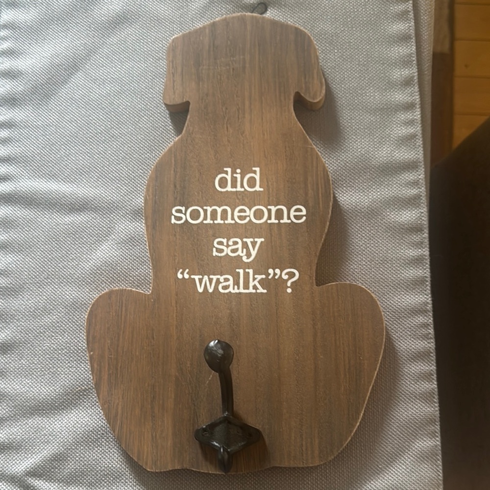 Dog Silhouette Wall Hook - Brown